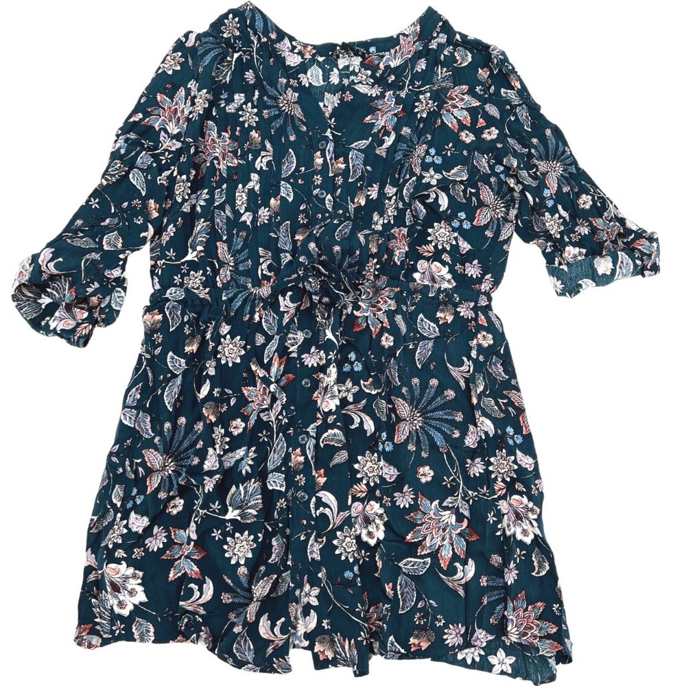 Hilary Radley|  Women's Tunic | Navy Floral | Large